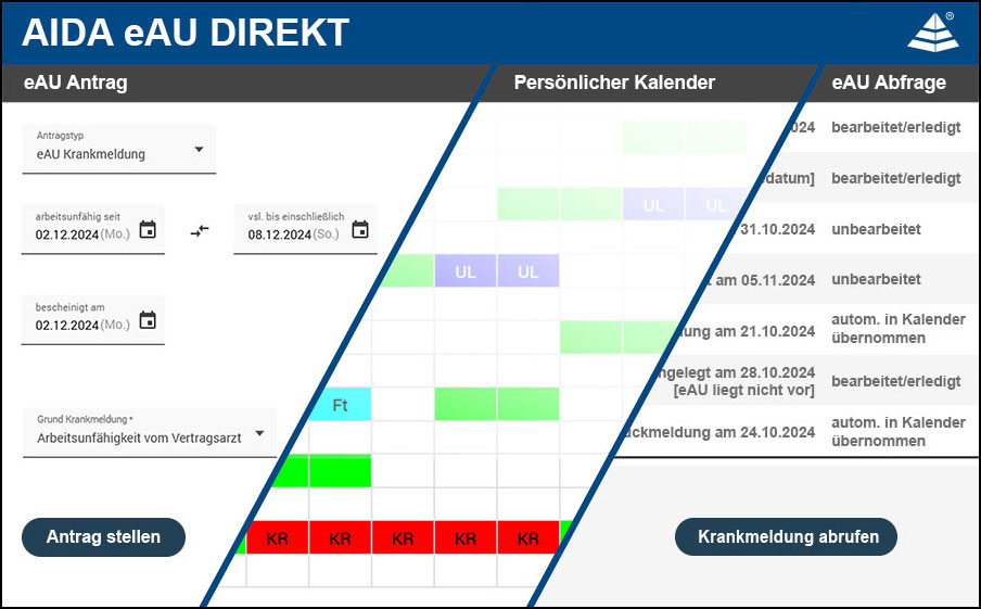 AIDA eAU Direkt Screen