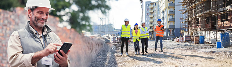 Zeiterfassung auf der Bausteller Header