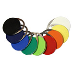 Premium Transponder Schlüsselanhänger in 9 verschiedenen Farben und poliertem Aluminium Rahmen
